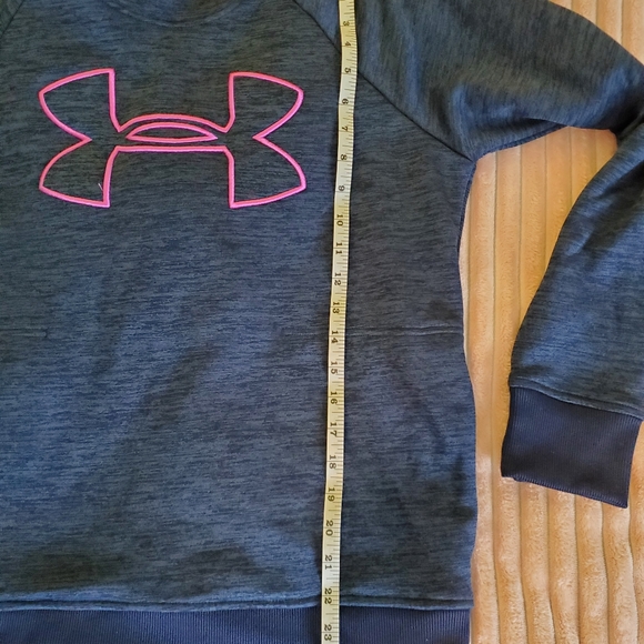 Under Armour Loose Fit Coldgear Funnel Neck Hoodie with Pockets Fleece Lined - Picture 7 of 8